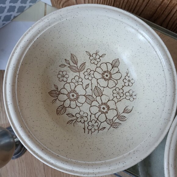 2 Vintage Stoneware 6" Bowls John Tams Limited " Banquet Poppy" - Picture 2 of 11